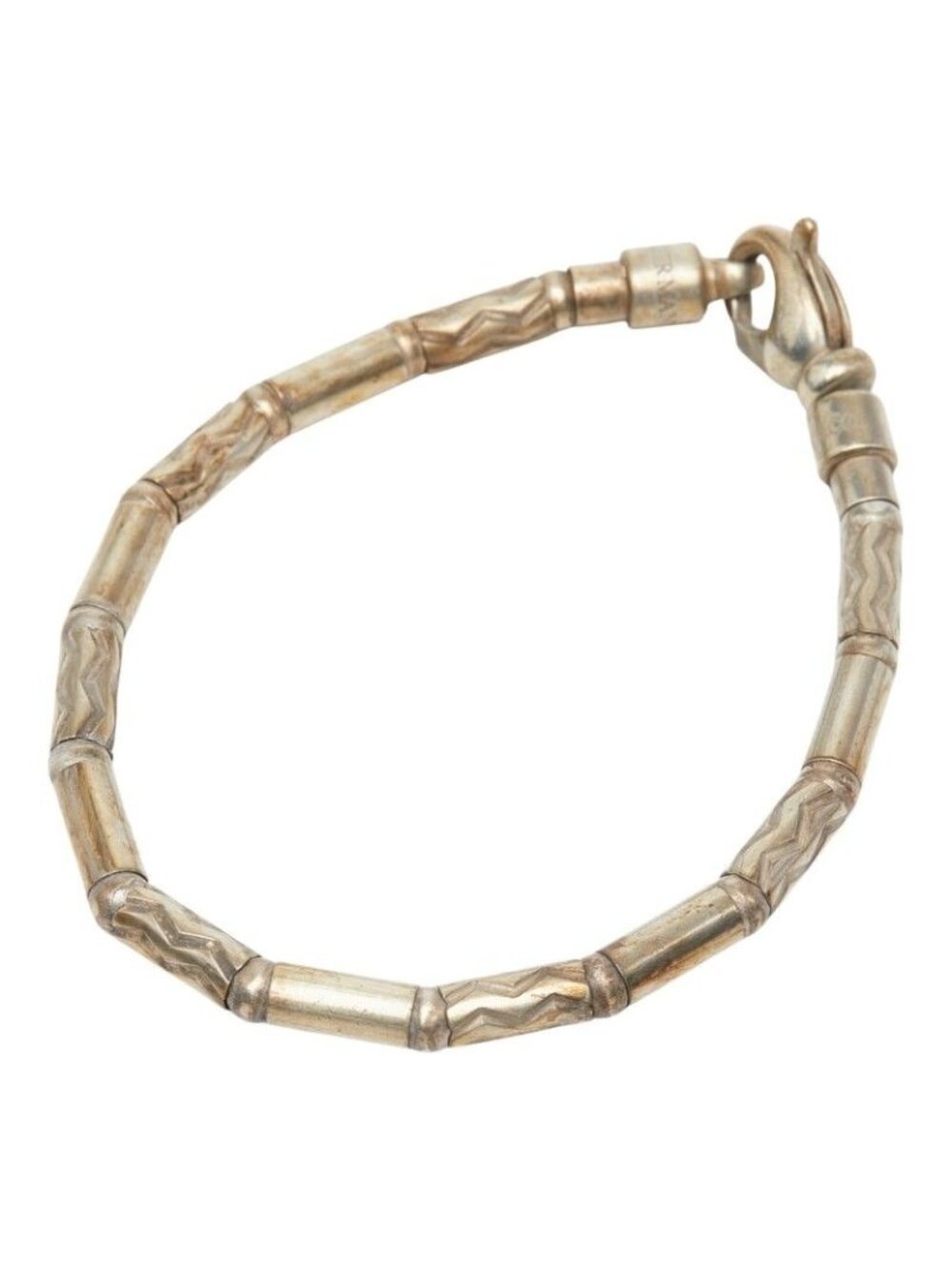 Tiffany & Co Aztec Zigzag Bracelet Silver Hematite